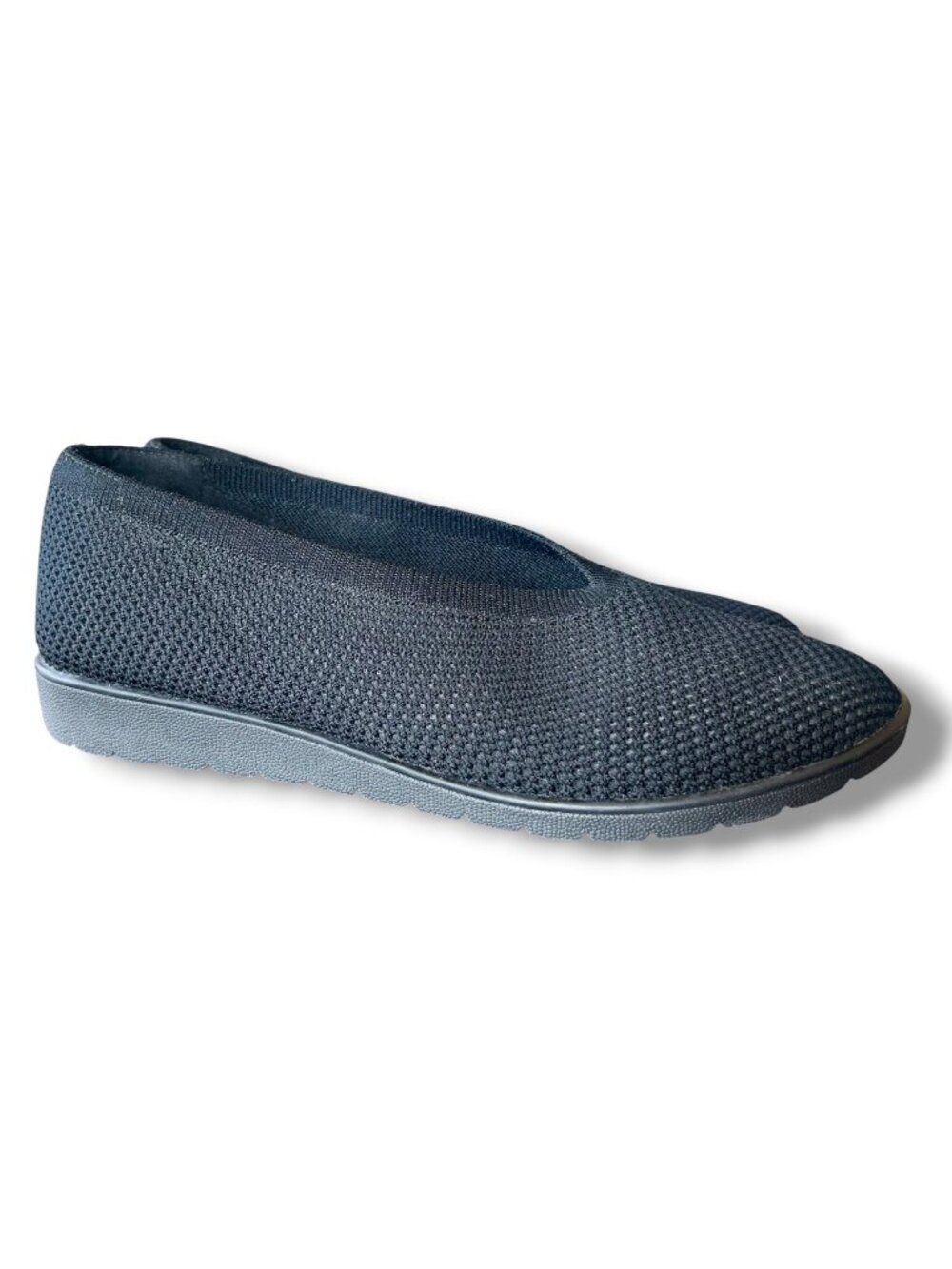 Eileen Fisher Heaven Stretch Knit Black Wedge Ballet shoes minimalist